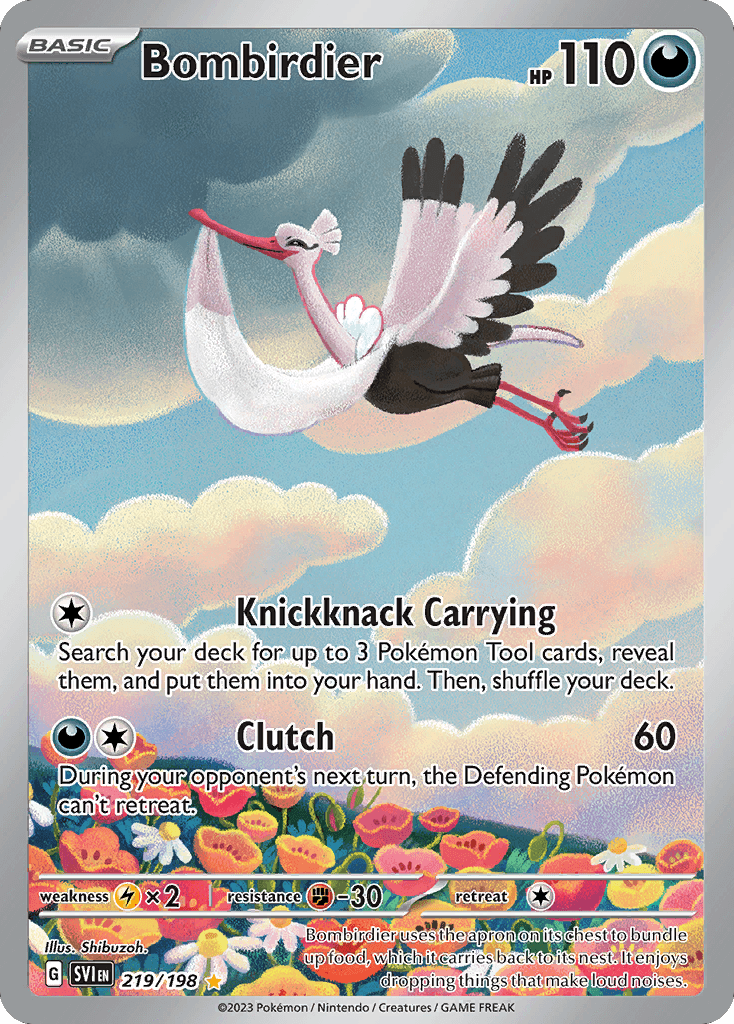 Bombirdier - 219/198 — SV01: Scarlet & Violet Base Set Pokémon TCG card by Shibuzoh.