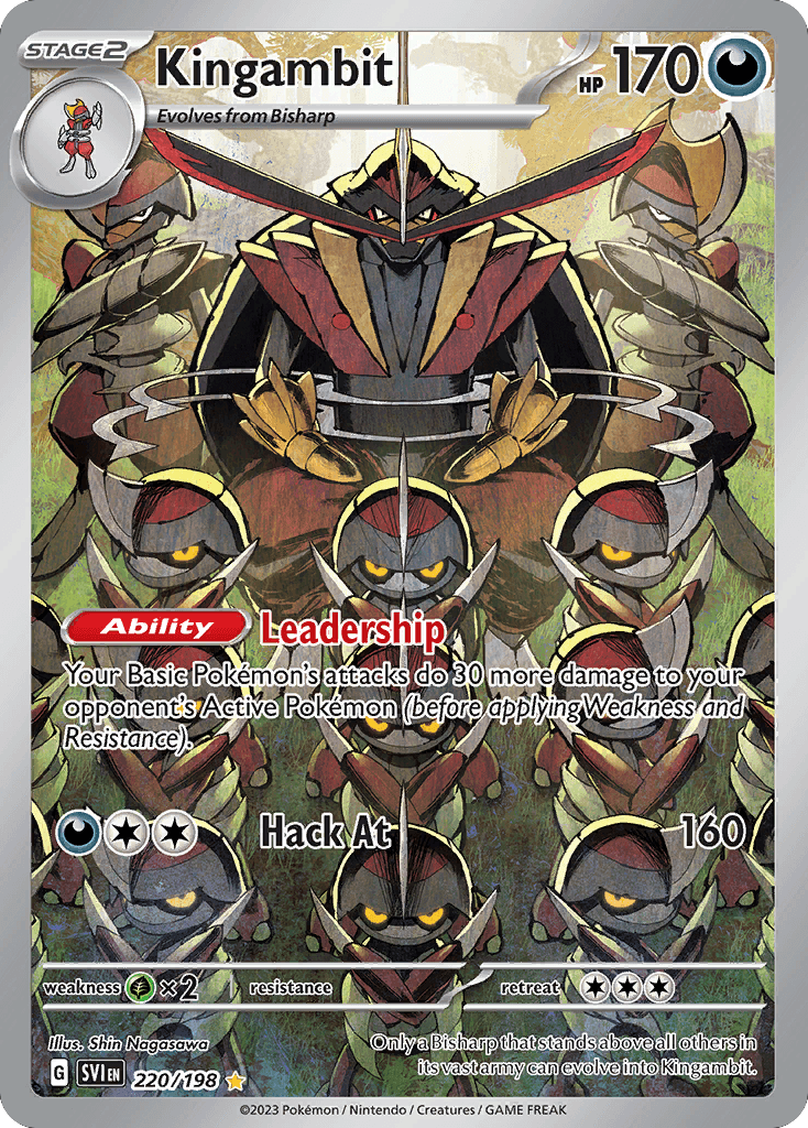 Kingambit - 220/198 — SV01: Scarlet & Violet Base Set Pokémon TCG card by Shin Nagasawa