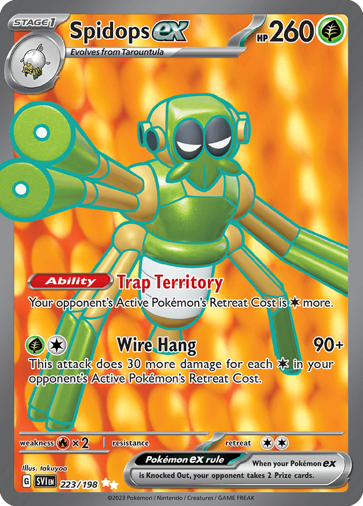 Spidops ex - 223/198 — SV01: Scarlet & Violet Base Set Pokémon TCG card by takuyoa
