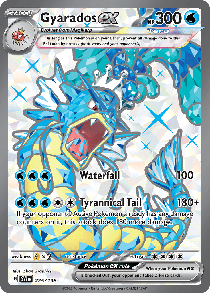 Gyarados ex - 225/198 — SV01: Scarlet & Violet Base Set Pokémon TCG card by 5ban Graphics