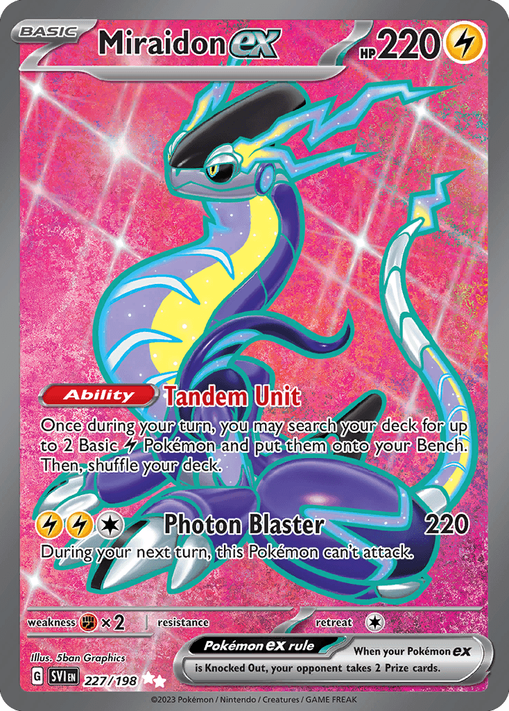 Miraidon ex - 227/198 — SV01: Scarlet & Violet Base Set Pokémon TCG card by 5ban Graphics