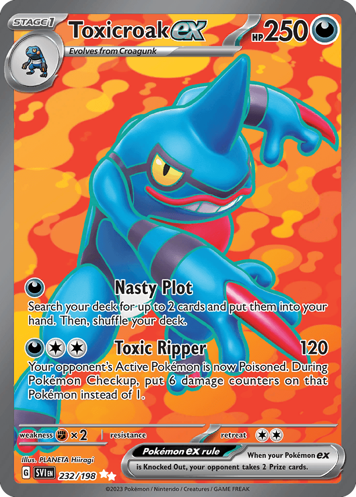 Toxicroak ex - 232/198 — SV01: Scarlet & Violet Base Set Pokémon TCG card by PLANETA Hiiragi