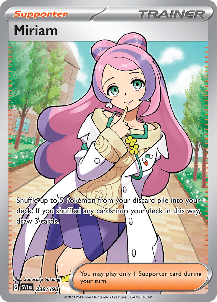 Miriam - 238/198 — SV01: Scarlet & Violet Base Set Pokémon TCG card by Sanosuke Sakuma