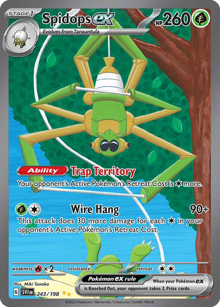Spidops ex - 243/198 — SV01: Scarlet & Violet Base Set Pokémon TCG card by Miki Tanaka