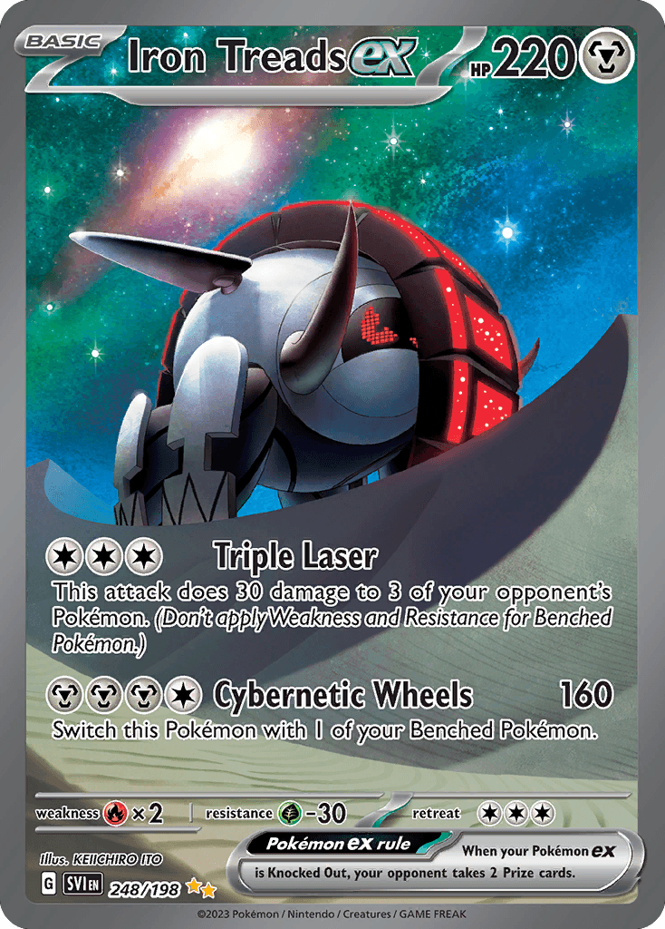 Iron Treads ex - 248/198 — SV01: Scarlet & Violet Base Set Pokémon TCG card by KEIICHIRO ITO