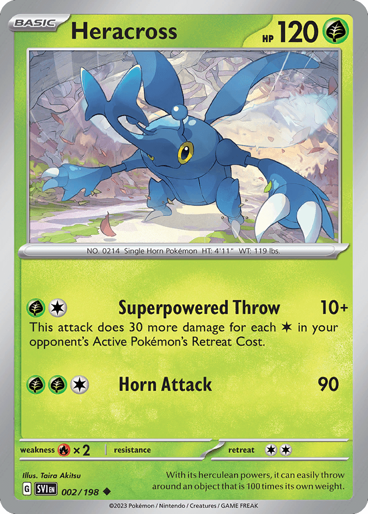 Heracross — SV01: Scarlet & Violet Base Set Pokémon TCG card by Taira Akitsu
