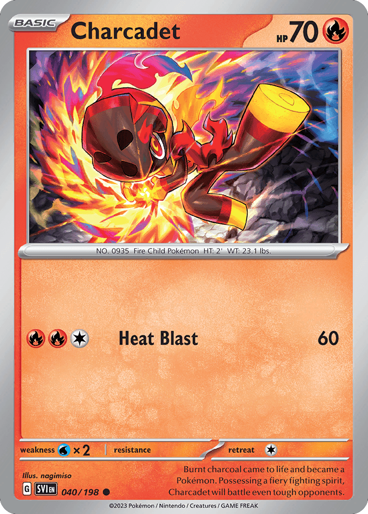Charcadet - 040/198 — SV01: Scarlet & Violet Base Set Pokémon TCG card by nagimiso
