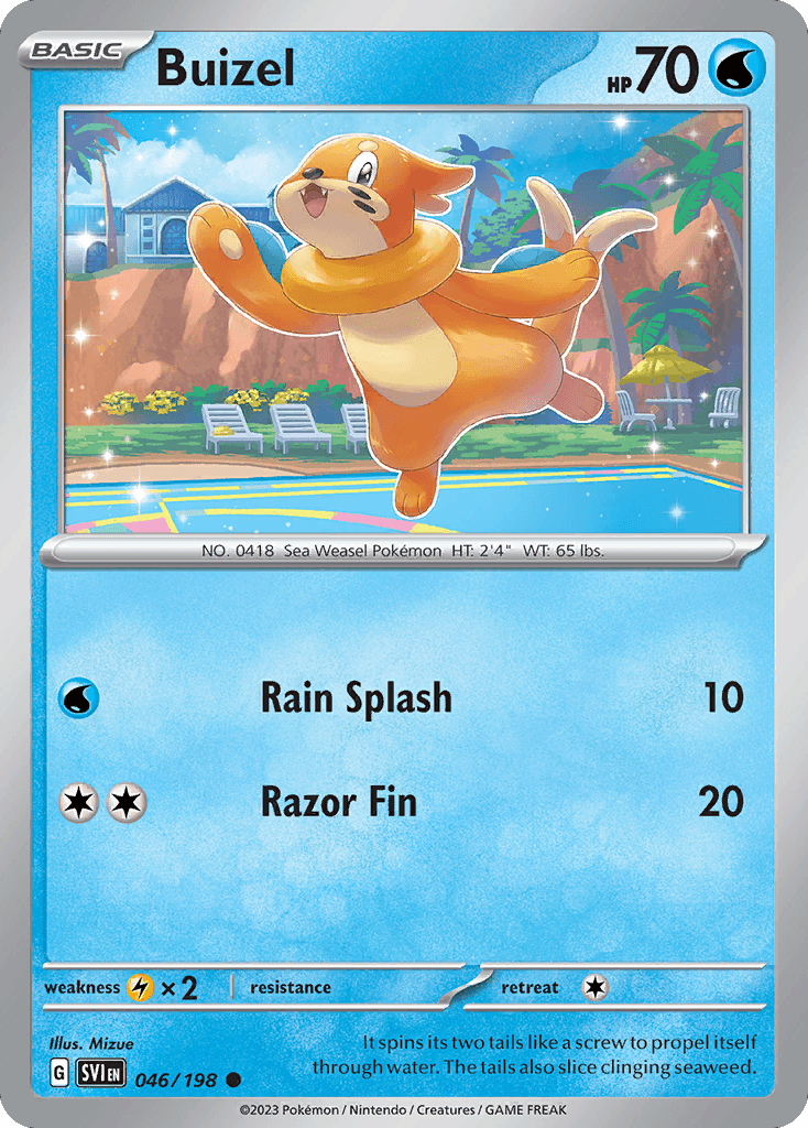 Buizel — SV01: Scarlet & Violet Base Set Pokémon TCG card by Mizue