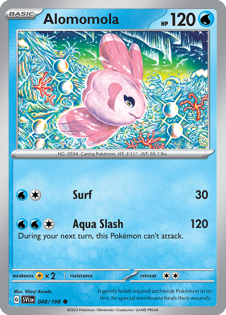 Alomomola — SV01: Scarlet & Violet Base Set Pokémon TCG card by Shinji Kanda