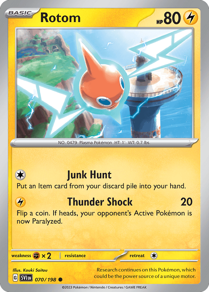 Rotom - 070/198 — SV01: Scarlet & Violet Base Set Pokémon TCG card by Kouki Saitou