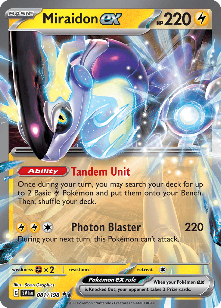 Miraidon ex - 081/198 — Prize Pack Series Cards Pokémon TCG card by Hasuno