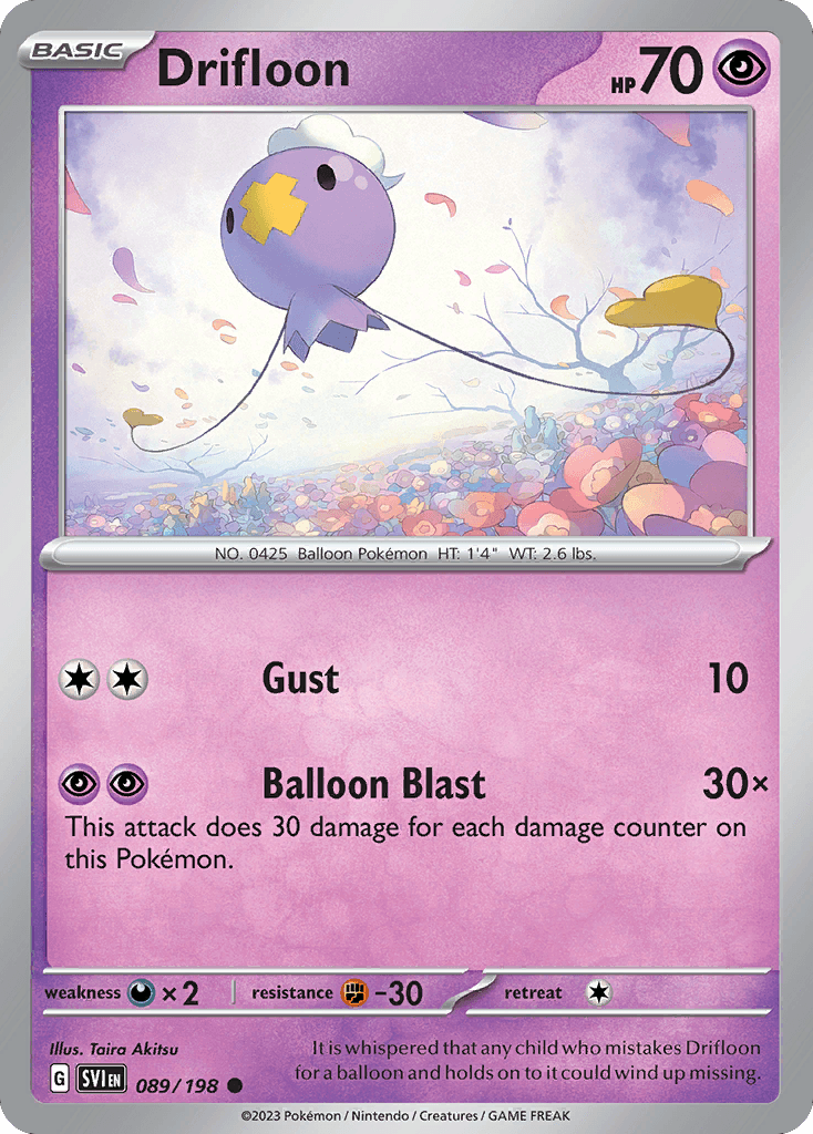 Drifloon — Prize Pack Series Cards Pokémon TCG card by Taira Akitsu