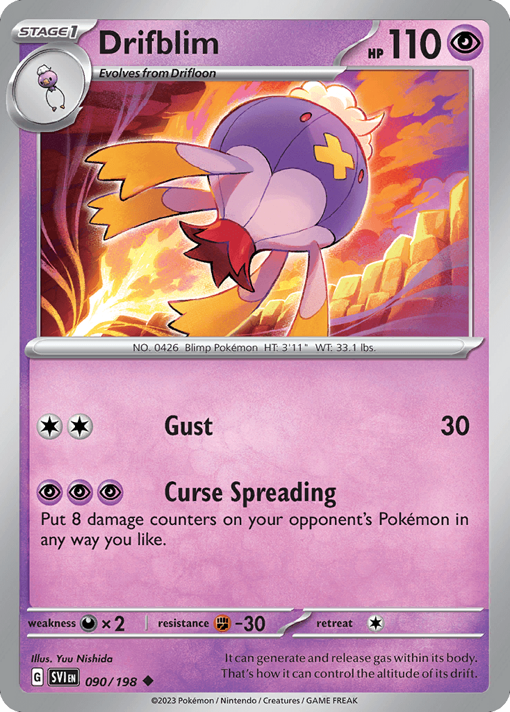 Drifblim — Trick or Trade BOOster Bundle 2023 Pokémon TCG card by Yuu Nishida
