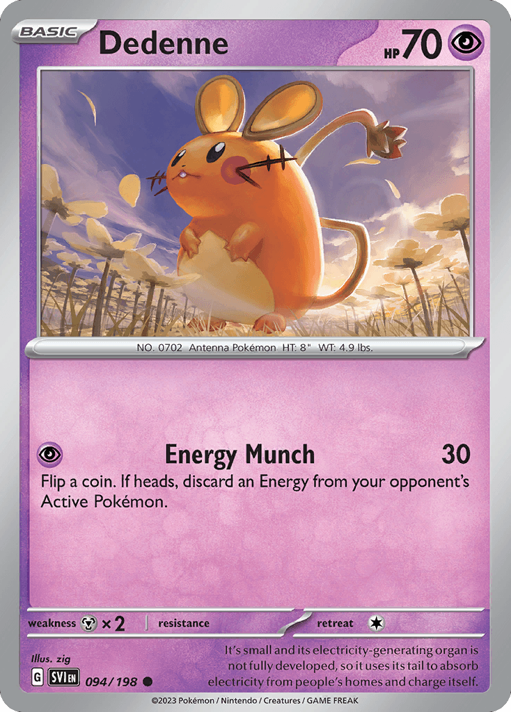 Dedenne - 094/198 — SV01: Scarlet & Violet Base Set Pokémon TCG card by zig
