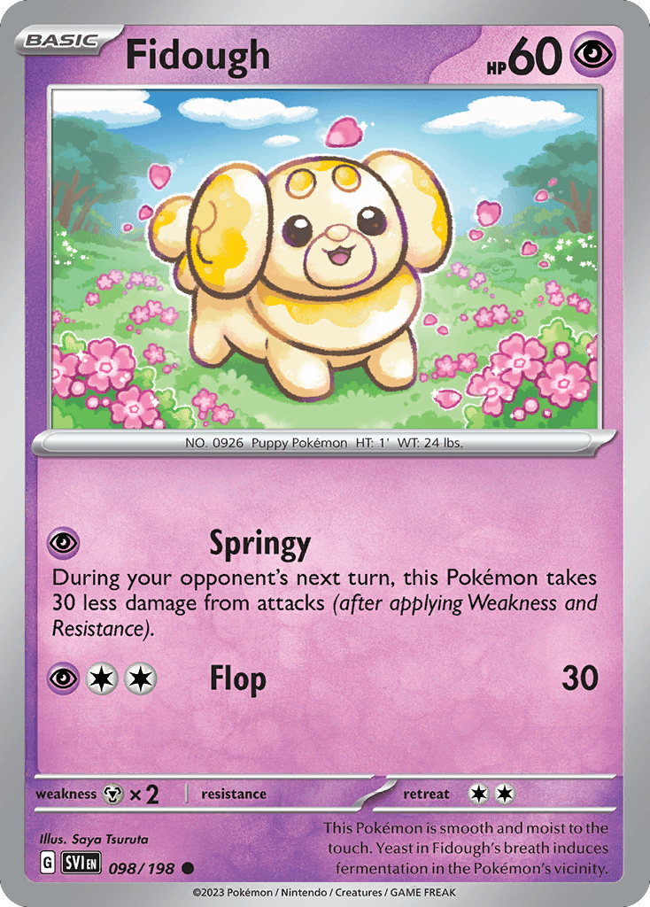Fidough - 098/198 — SV01: Scarlet & Violet Base Set Pokémon TCG card by Saya Tsuruta