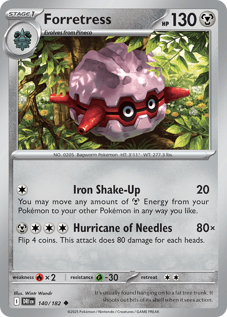 Forretress — SV10: Destined Rivals Pokémon TCG card by Ken Sugimori