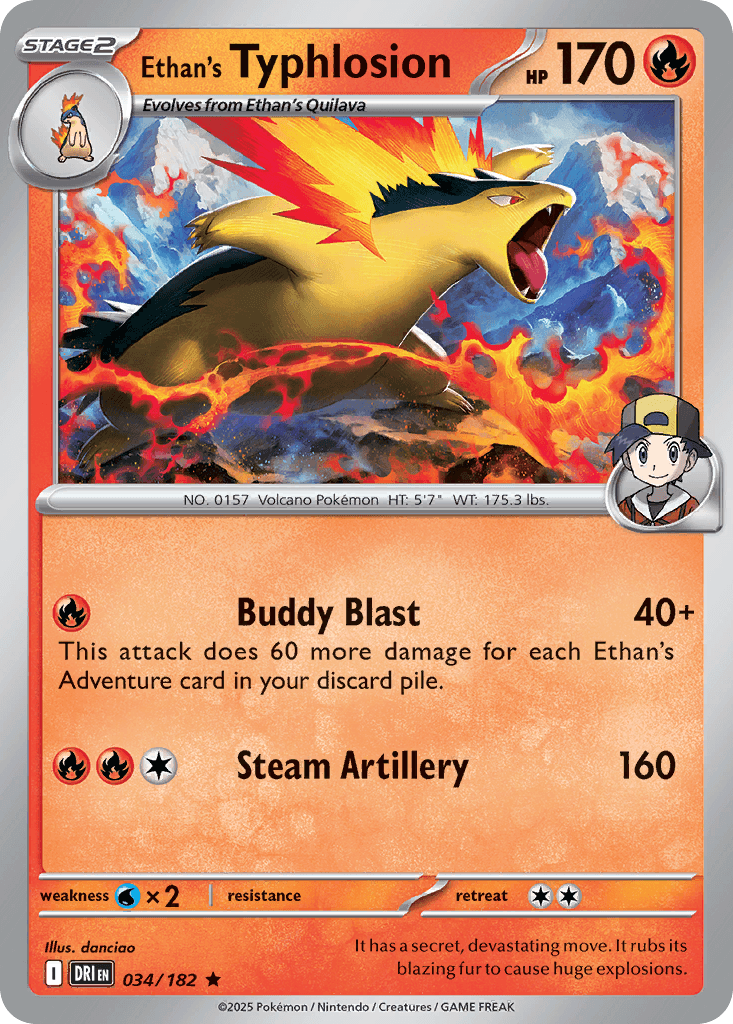 Ethan's Typhlosion (Prerelease) — Miscellaneous Cards & Products Pokémon TCG card by danichio