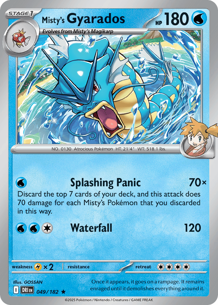 Misty's Gyarados (Prerelease) [Staff] — Miscellaneous Cards & Products