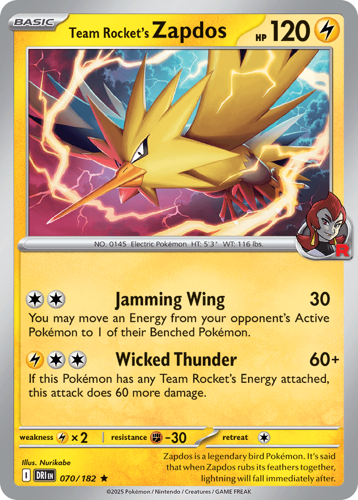Team Rocket's Zapdos (EB Games Exclusive) — Miscellaneous Cards & Products Pokémon TCG card by Nurikabe
