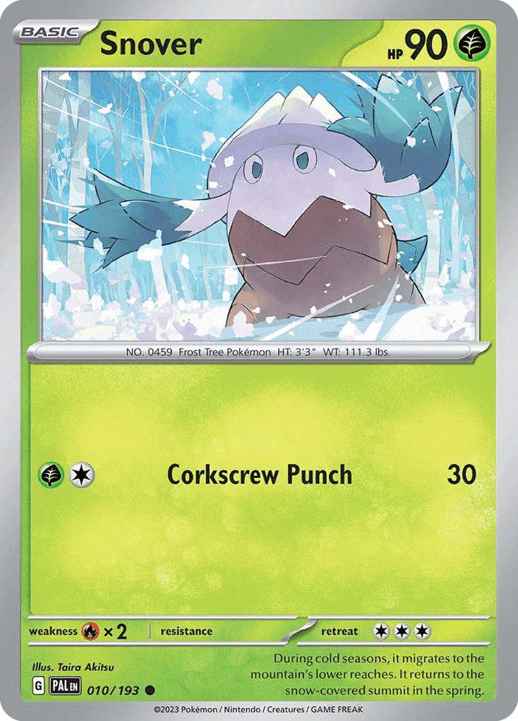 Snover — SV02: Paldea Evolved Pokémon TCG card by Taira Akitsu