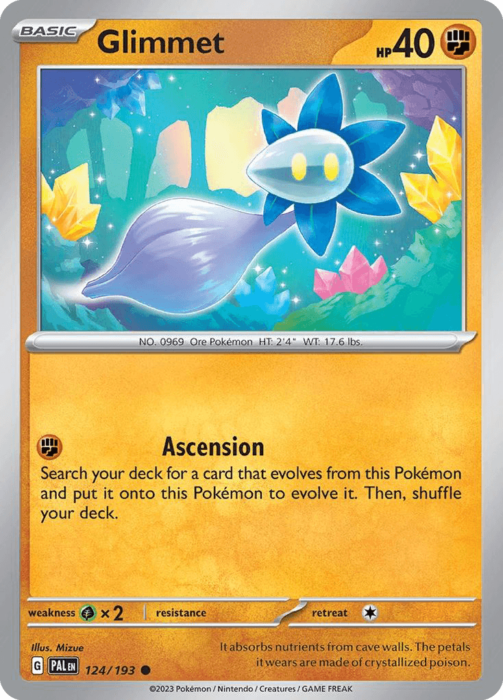 Glimmet - 124/193 — SV02: Paldea Evolved Pokémon TCG card by Mizue