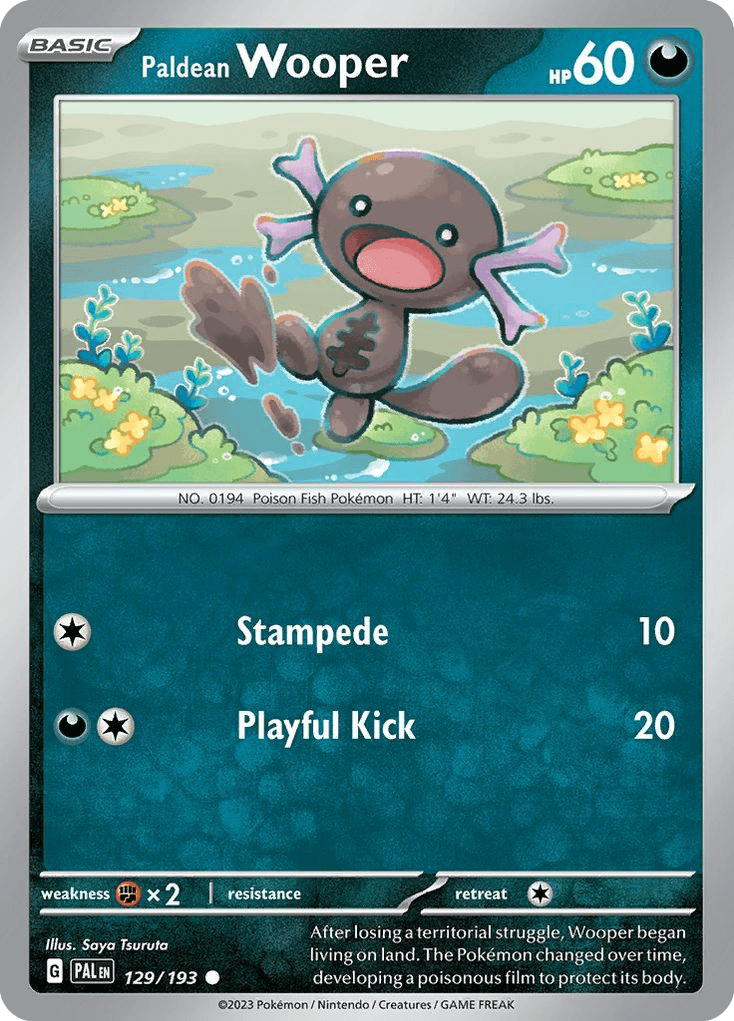 Paldean Wooper - 129/193 — SV02: Paldea Evolved Pokémon TCG card by Saya Tsuruta