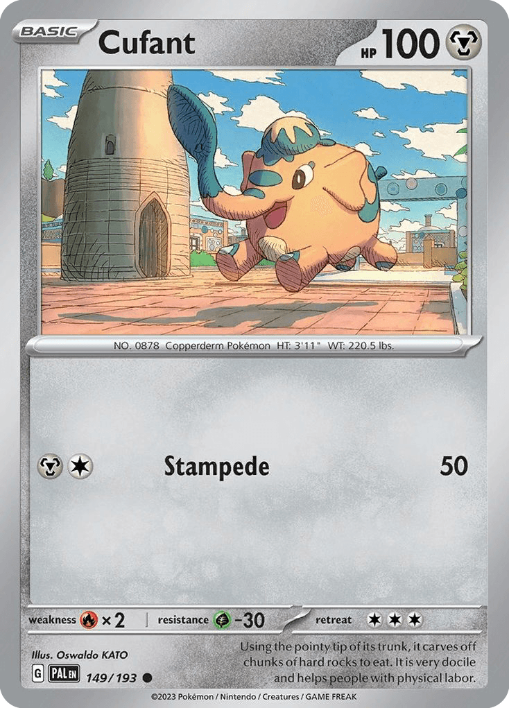 Cufant — SV02: Paldea Evolved Pokémon TCG card by Oswaldo KATO