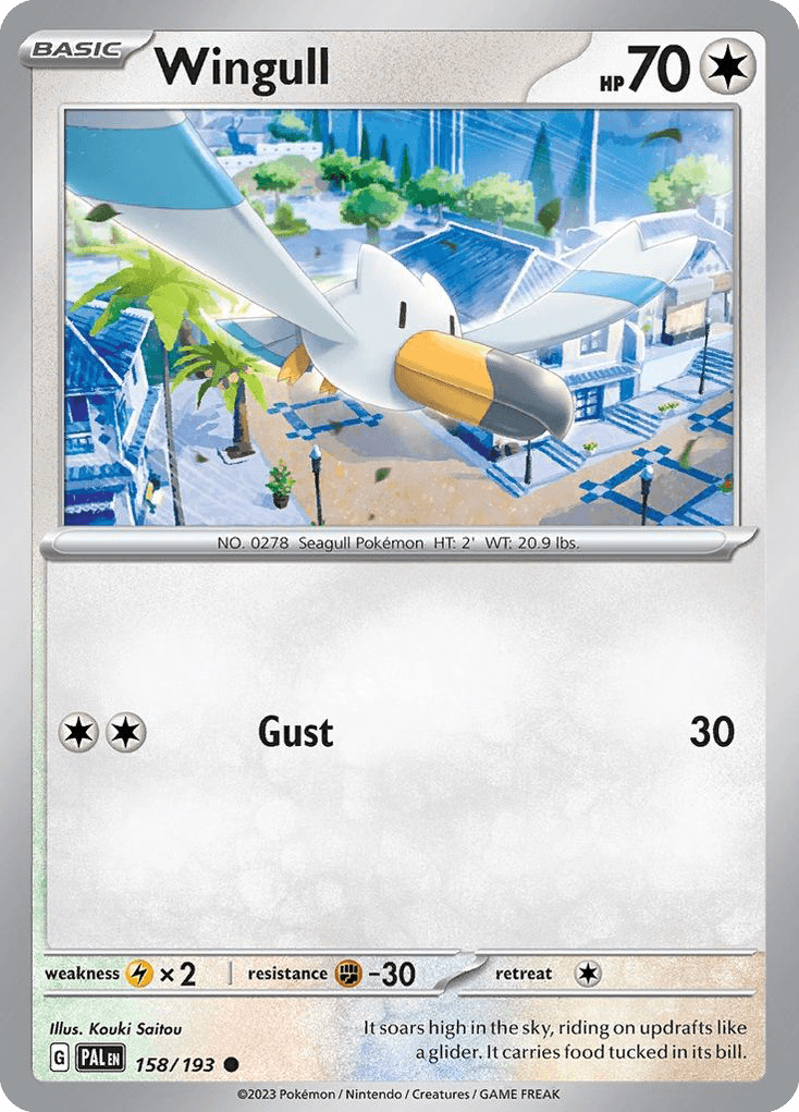 Wingull — SV02: Paldea Evolved Pokémon TCG card by Kouki Saitou