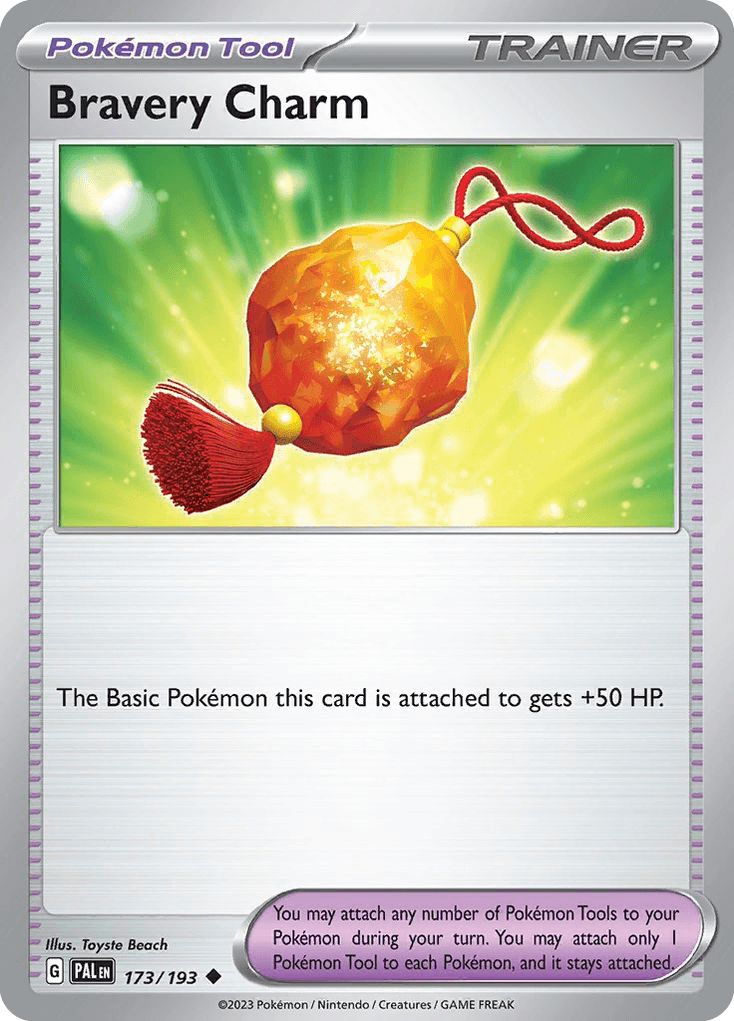 Bravery Charm — Prize Pack Series Cards Pokémon TCG card by Toyste Beach
