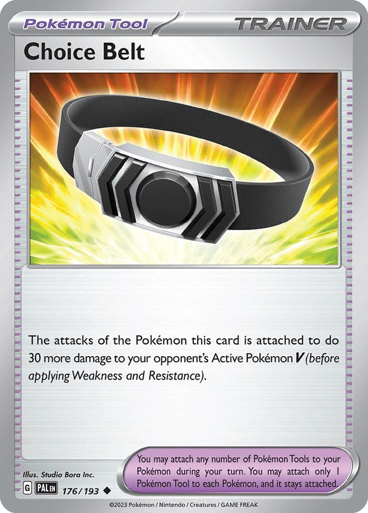 Choice Belt — SV02: Paldea Evolved Pokémon TCG card by Studio Bora Inc.