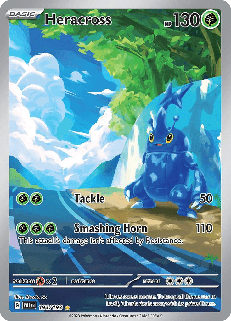 Heracross - 194/193 — SV02: Paldea Evolved Pokémon TCG card by Kurata So