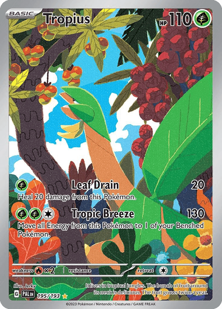 Tropius - 195/193 — SV02: Paldea Evolved Pokémon TCG card by Jerky