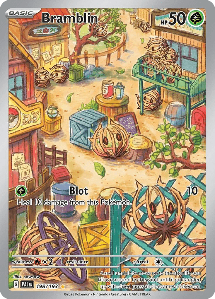 Bramblin - 198/193 — SV02: Paldea Evolved Pokémon TCG card by sowsow