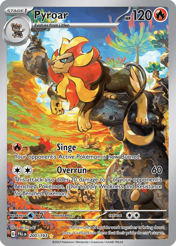 Pyroar - 200/193 — SV02: Paldea Evolved Pokémon TCG card by Po-Suzuki