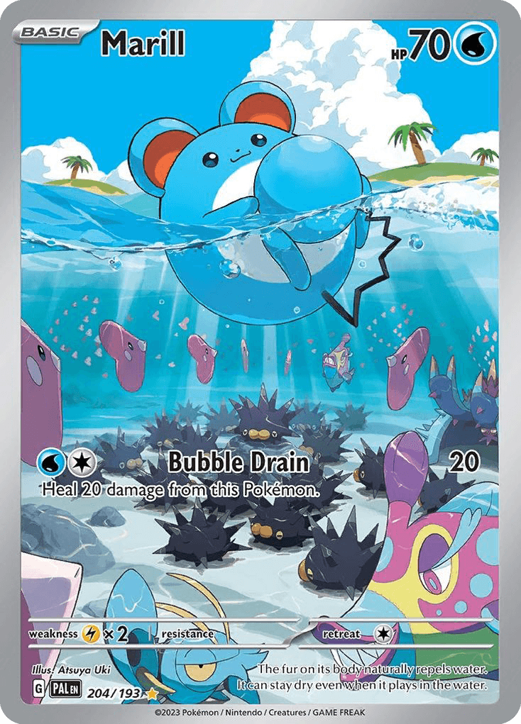 Marill - 204/193 — SV02: Paldea Evolved Pokémon TCG card by Atsuya Uki