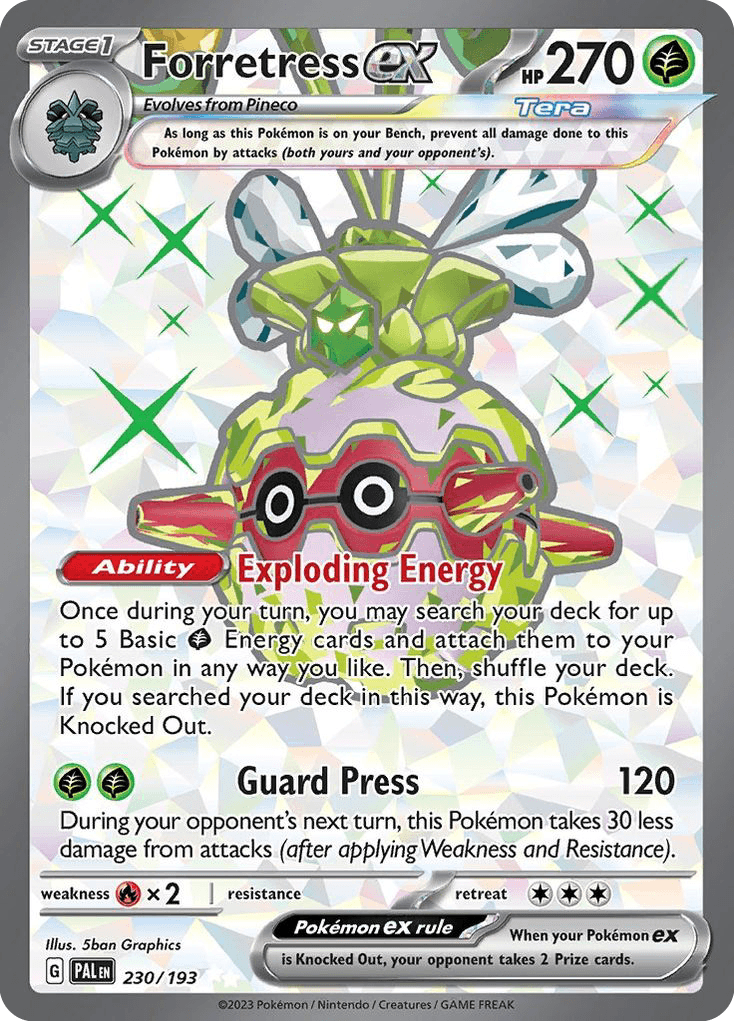 Forretress ex - 230/193 — SV02: Paldea Evolved Pokémon TCG card by 5ban Graphics