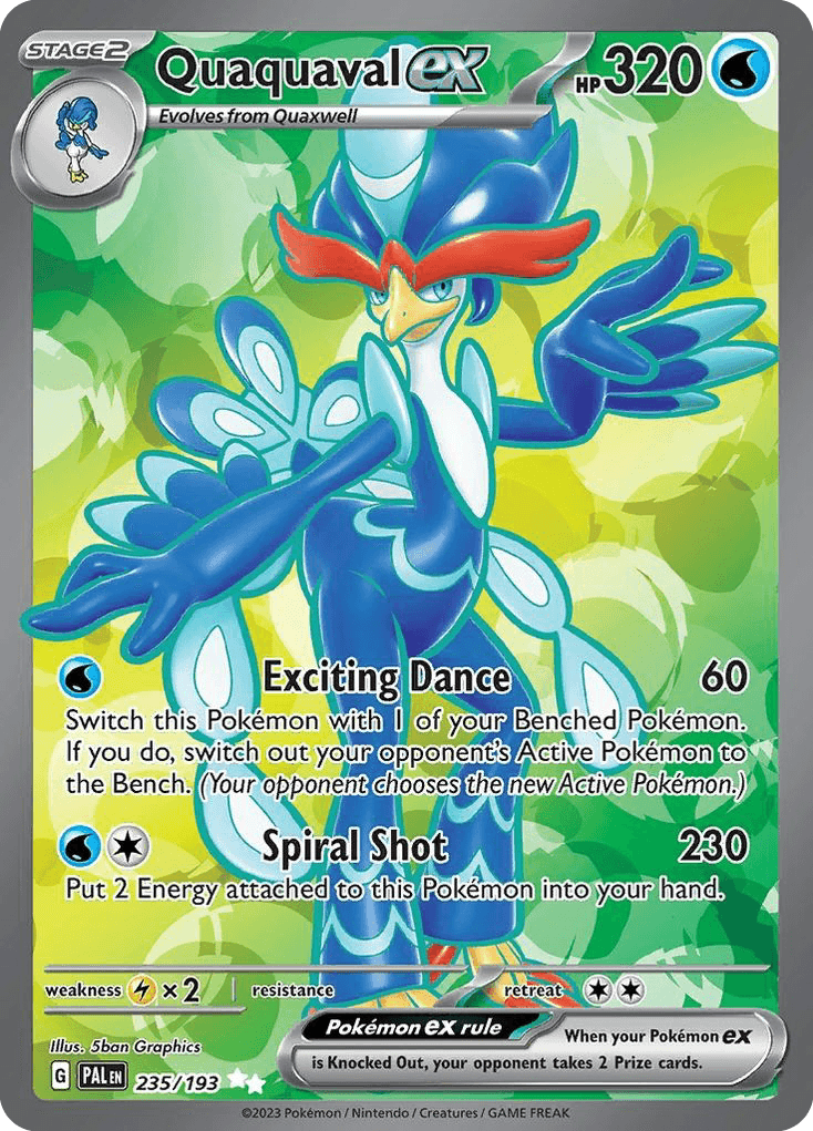 Quaquaval ex - 235/193 — SV02: Paldea Evolved Pokémon TCG card by 5ban Graphics