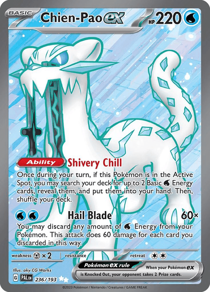 Chien-Pao ex - 236/193 — SV02: Paldea Evolved Pokémon TCG card by aky CG Works