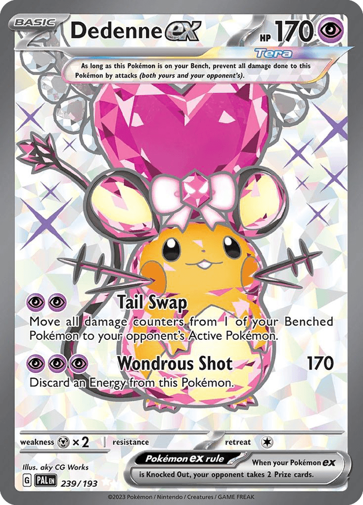 Dedenne ex - 239/193 — SV02: Paldea Evolved Pokémon TCG card by aky CG Works