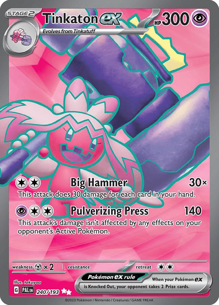 Tinkaton ex - 240/193 — SV02: Paldea Evolved Pokémon TCG card by takuyoa