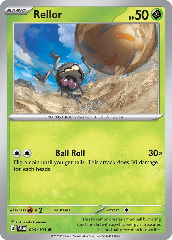 Rellor - 026/193 — SV02: Paldea Evolved Pokémon TCG card by Anesaki Dynamic