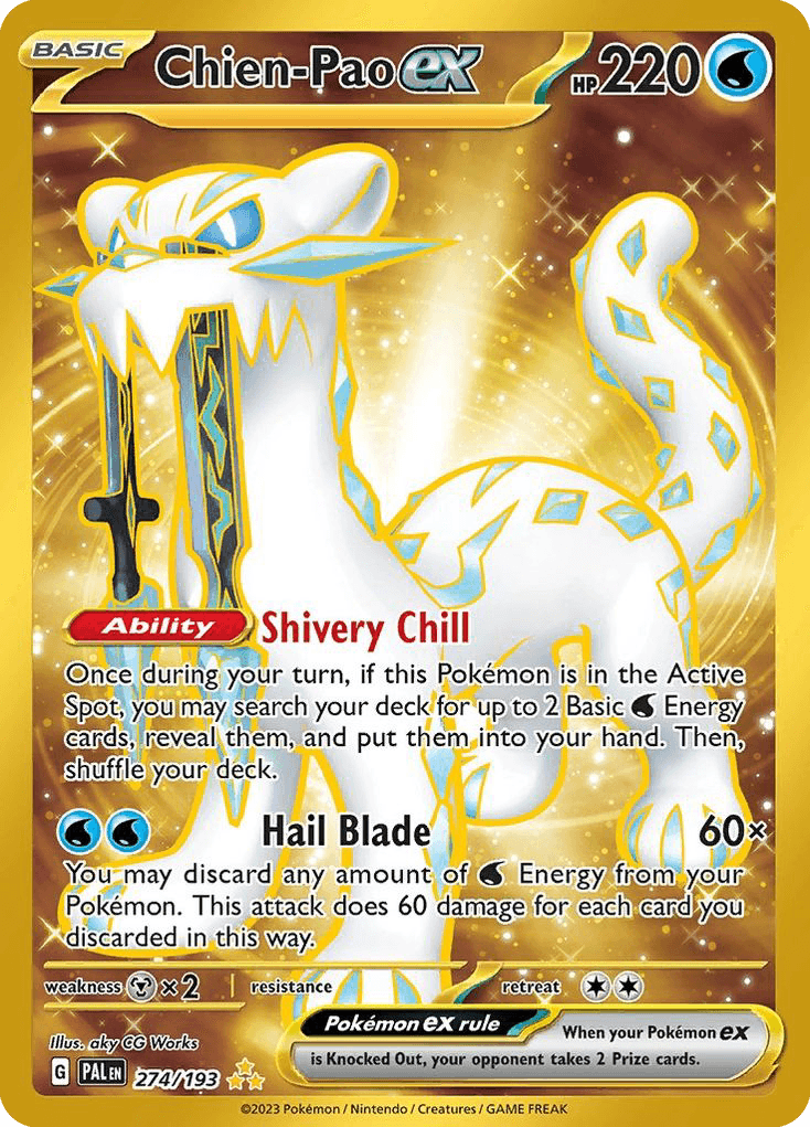 Chien-Pao ex - 274/193 — SV02: Paldea Evolved Pokémon TCG card by aky CG Works