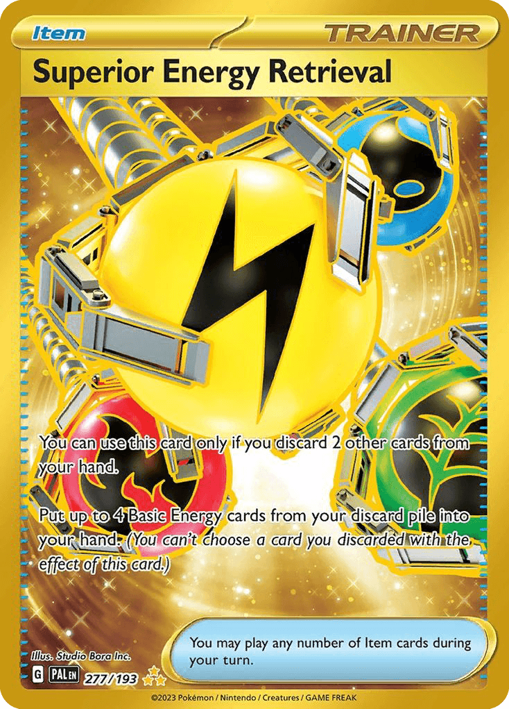 Superior Energy Retrieval - 277/193 — SV02: Paldea Evolved Pokémon TCG card by Studio Bora Inc.