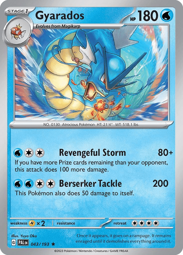 Gyarados — SV02: Paldea Evolved Pokémon TCG card by Yuya Oka