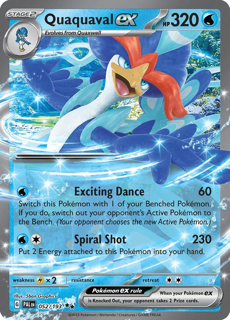 Quaquaval ex - 052/193 — SV02: Paldea Evolved Pokémon TCG card by 5ban Graphics