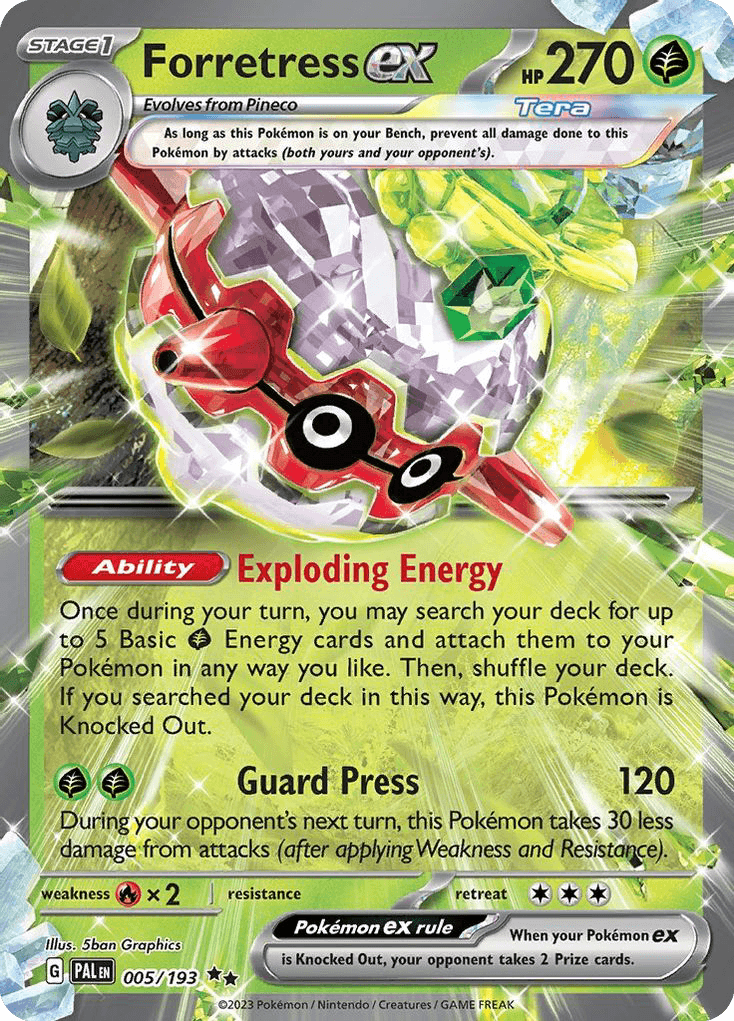 Forretress ex - 005/193 — SV02: Paldea Evolved Pokémon TCG card by 5ban Graphics