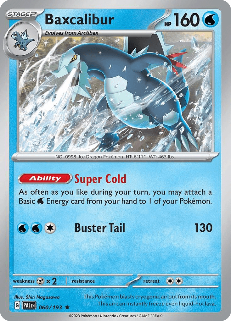 Baxcalibur — Prize Pack Series Cards Pokémon TCG card by Shin Nagasawa