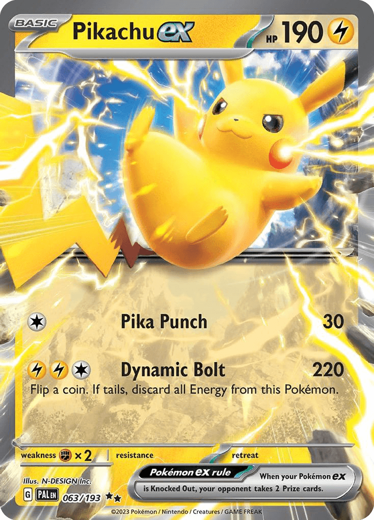 Pikachu ex — SV02: Paldea Evolved Pokémon TCG card by N-DESIGN Inc.