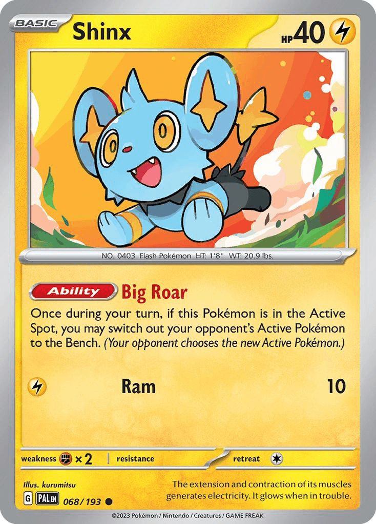Shinx - 068/193 — SV02: Paldea Evolved Pokémon TCG card by kurumitsu