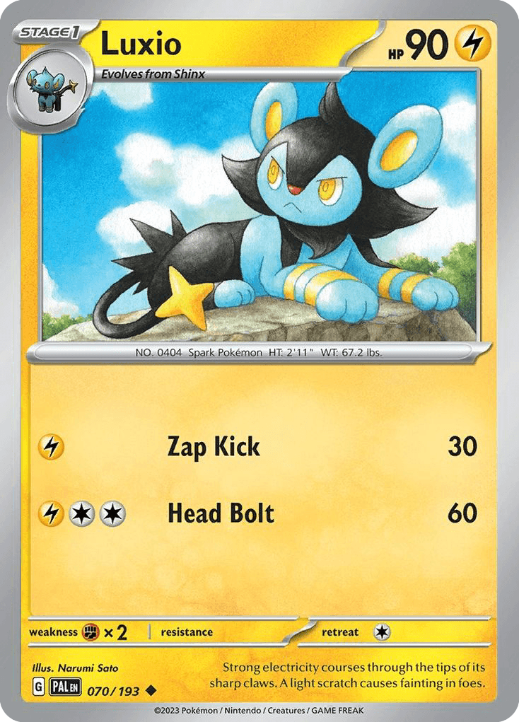 Luxio — SV02: Paldea Evolved Pokémon TCG card by Narumi Sato